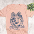 Personalized Rough Collie Dog Shirts For Human Bella Canvas Unisex T-shirt Heather Peach