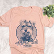 Personalized Schnauzer Dog Shirts For Human Bella Canvas Unisex T-shirt Heather Peach