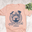 Personalized Staffordshire Bull Dog Shirts For Human Bella Canvas Unisex T-shirt Heather Peach