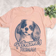 Personalized Cavalier King Charles Spaniel Dog Shirts For Human Bella Canvas Unisex T-shirt Heather Peach