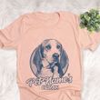 Personalized Treeing Walker Coonhound Dog Shirts For Human Bella Canvas Unisex T-shirt Heather Peach