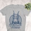 Personalized Doberman Pinscher Dog Shirts For Human Bella Canvas Unisex T-shirt Athletic Heather