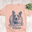 Personalized Dorgi Dog Shirts For Human Bella Canvas Unisex T-shirt Heather Peach