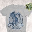 Personalized Great Dane Dog Shirts For Human Bella Canvas Unisex T-shirt Athletic Heather