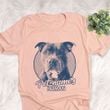 Personalized Pitpull Dog Shirts For Human Bella Canvas Unisex T-shirt Heather Peach
