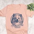 Personalized Pomchi Dog Shirts For Human Bella Canvas Unisex T-shirt Heather Peach