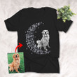I Love You To The Moon And Back Custom Hand Drawn Pet Portrait T-shirt Gift For Dog Lovers, Dog Owner, Pet Parents