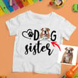 Personalized Dog Sis & Bro Colorful Painting Women T-shirt Kids for Dog lovers
