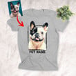 Personalized Graphic Custom Dog Photo Unisex T-Shirt For Dog Lover