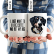 I Just Want To Drink Coffee And Pet My Dog Pet Portrait Colorful Painting Personalized Mug For Dog Lover, Dog Owners, Pet Parents