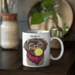 Pet Illustration Portrait Personalized Mug For Pet Lovers, Pet Parents