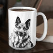 Personalized Pet Photo Portrait Hand Drawing Mug for Dog Lovers