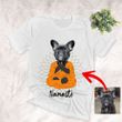 Namaste Color Painting Customized Yoga Dog Photo T-Shirt Dog Lover Yoga With Dogs Shirt