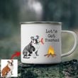 Let's Get Toasted Custom Dog Enamel Camping Mug Gift For Fur Mom, Dog Lovers