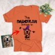 This Dadcular Belong To Customized Dog Photo Sketch T-Shirt Gift For Halloween, Spooky Dog Lover