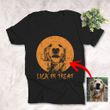 Lick Or Treat Sketch Halloween Customized T-Shirt Gift For Dog Lover Spooky Vibes