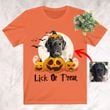 Lick Or Treat Colorful Painting Halloween T-Shirt Personalized Gift for Dog Lover