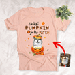 Cutest Pumpkin In The Patch Custom Pet Portrait T-Shirt Gift For Halloween, Dog Mom