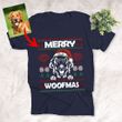 Merry Woofmas Pet Portrait Christmas Dog Lover Xmas T-Shirt