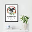Personalized Pet Memorial Hand Drawn Portrait Christmas Wreath Poster Gift For Pet Owners Dog Lovers