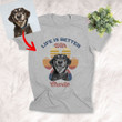 Life Is Better With A Pet Colorful Paw Unisex T-shirt Gift For Dog Lovers Pet Owners