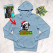 Personalized Sketch Pet Portrait Merry Christmas Hoodie Christmas Gift For Dog Lovers