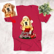 Personalized Pet Colorful Retro Christmas shirt, Funny Xmas gift,Holiday shirt, Gift for Dog Mom, Dog Dad, Pet Parents