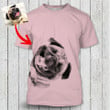 Sketch Funny Dog Face Full Printing Custom Dog Portrait T-Shirt
