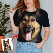 Dog Graphic 3D Full Printing Custom Dog Portrait T-Shirt