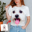 Dog Graphic 3D Full Printing Custom Dog Portrait T-Shirt