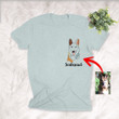 Personalized Dog Line Art Style Unisex T-shirt for Dog Parents