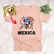 MERICA Custom T-shirt For Dog Lovers Personalized 4th Of July T-shirt