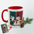 Custom Dog Portrait Christmas Mug, Pet Mug, Holiday Gift, Family Christmas Mug