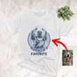 Pet's Favorite Sketch Personalized Pet Portrait T-shirt For Dog Lovers