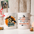 Customized Sketch Dog Portrait Mug For Dog Mom Dog Dad Gift For Halloween Day