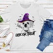 Customized Sketch Dog Portrait And Name Unisex Halloween T-shirt