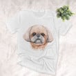 Shih Tzu Water Color Style Dog Lover Unisex T-shirt