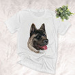 Akita Water Color Style Dog Lover Unisex T-shirt
