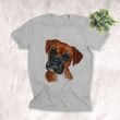 Boxer Water Color Style Dog Lover Unisex T-shirt