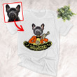 Customized Dog Portrait Unisex T-shirt on Halloween Day