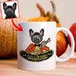Personalized Dog Portrait Pumpkin Mug on Halloween Day