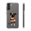 Dog Modern Art Clear Phone Case, Pet Colorful Portrait Clear Phone Case