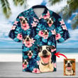 Custom Hawaiian Shirt Dog Floral Pattern Dog Lover Shirt