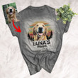 Colorful Custom Bleached Unisex T-shirt Dog Mom Dog Dad Gift