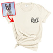 Custom Dog Halloween Hand Heart Sign Comfort Color Unisex T-shirt