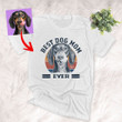 Personalized Best Dog Mom Ever Sketch Unisex T-shirt