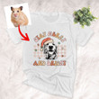 Retro Christmas Stay Merry And Bright Sketch Unisex T-shirt