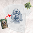 Personalized DogSketch Backside V-neck T-shirt
