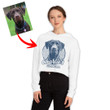 Personalized Sketch Dog Women’s Cropped Hoodie Dog Owners