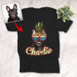 Vibrant Beach Vibes Customized Dog Portrait T-shirt